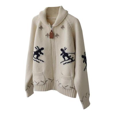 北欧风复古费尔岛毛衣外套女