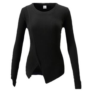素湃不对称开叉设计打底衫女秋冬室内可单穿保暖上衣修身显瘦W525