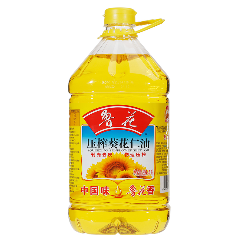 鲁花压榨葵花仁油5L/4L物理压榨物理压榨食用油炒菜清香不腻