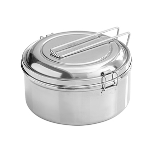 316不锈钢饭盒食品级304上班族蒸饭盒老式铁饭盒带盖圆形学生餐盒