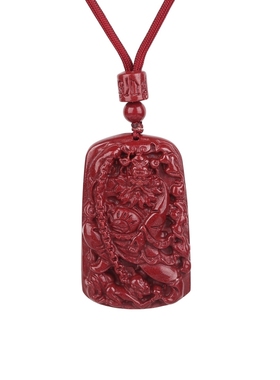 天然朱砂天师降魔钟馗吊坠护身符