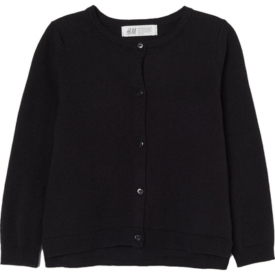 HM童装儿童女童毛衣冬打底衫学院风舒适棉质外搭针织开衫0924139
