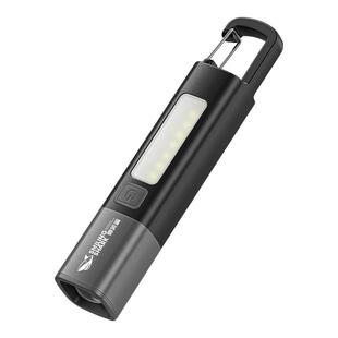 手电筒小型便携强光变焦远射超亮充电户外应急停电超长续航可挂式