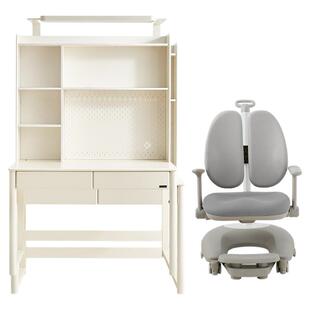 全友家居带洞洞板儿童学习桌家用卧室小学生读书写字桌书架组合