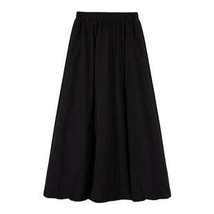 MULVAN 白色半身裙女中长款春夏设计感a字裙遮跨显瘦蓬蓬伞裙