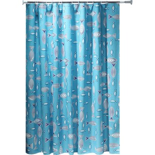 免打孔浴帘套装加厚防水防霉浴帘布浴室隔断帘窗帘挂帘卫生间浴帘