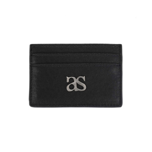 REOY Stu”韩版ason复古做旧黑色皮质卡夹包甜酷风设计感证件包