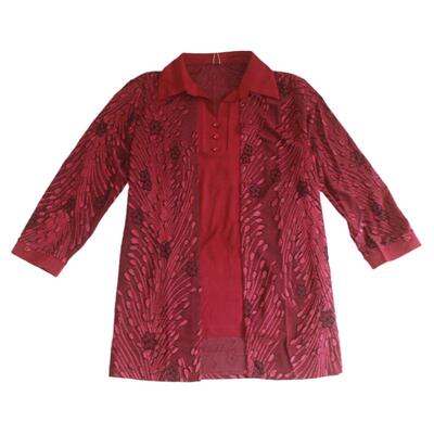 200斤胖妈妈加肥奶奶长袖假两件