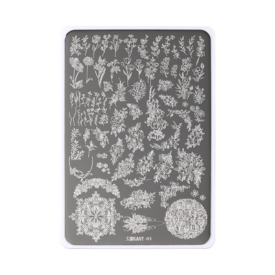gaoy戈雅美甲印花钢板国风蝴蝶蕾丝花纹花卉模具指甲油胶转印工具