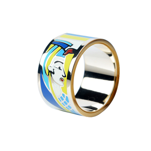 领环夹双排水钻石时尚男新郎婚礼主持人配饰纯银色新品微镶领带圈