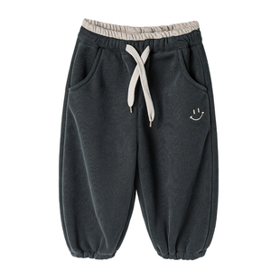 女童加绒卫裤秋冬装2025新款儿童一体绒加厚休闲长裤宝宝冬天裤子