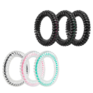 SCUNCI美恩诗电话线发圈双层硅胶防滑无痕头绳百搭高弹扎发橡皮筋