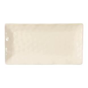 创意12英寸奶油风鱼盘奶白奶绿色大号家用长方盘水果盘寿司盘陶瓷