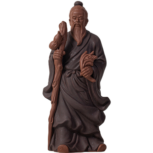 神医扁鹊陶瓷人物摆件中医雕塑紫砂工艺品家居办公桌书房装饰摆设