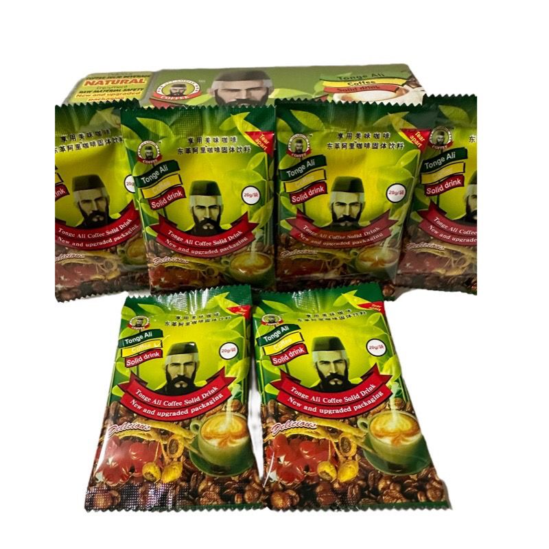 东革阿里天然草药咖啡黑咖啡袋装能量咖啡粉速溶原装加强版绿老头