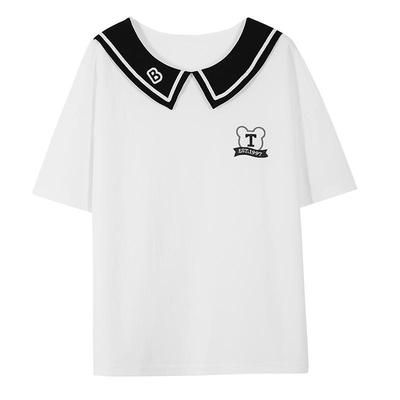 短袖宽松休闲潮流ins小熊刺绣