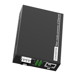 联果 10G万兆光电收发器100M/1G/2.5G/5G/10G自适应 高速传输 防雷浪涌保护 网络光电转换器 1光1电SFP交换机