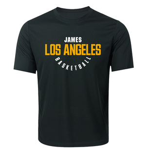 湖人队23号宽松篮球服速干短袖训练t恤夏男快干运动半袖詹姆斯6号