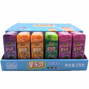 包邮一盒48支杰斯曼果乐刀儿童玩具糖果草莓葡萄西瓜水蜜桃硬质糖