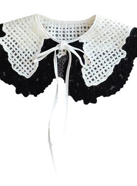 假领小披肩外搭甜美女秋冬针织空调衫毛线围巾坎肩薄款搭肩装饰领