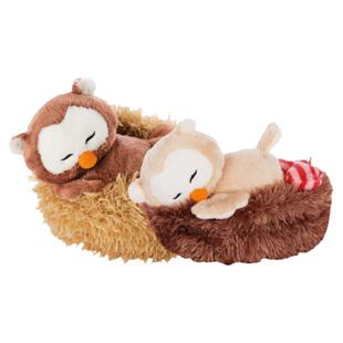 德国NICI专柜正品猫头鹰毛绒玩具安睡冬眠小窝公仔圣诞生日礼物