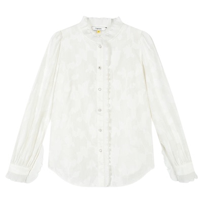 tanni25秋冬新款轻熟高智新贵优雅风剪花木耳边衬衫女TO31SH021B