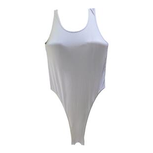 高叉连体衣丁字性感纯欲时尚纯色黑白紧身免脱一体式打底夏季薄款