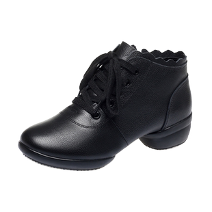 英之恋2026秋季广场舞女鞋新款舞蹈鞋女真皮软皮跳舞鞋妈妈品牌鞋