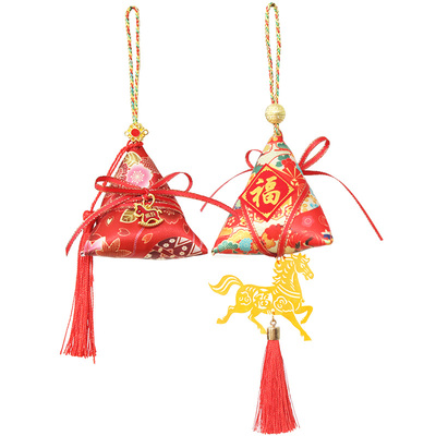 中秋节香包香袋艾叶DIY免缝