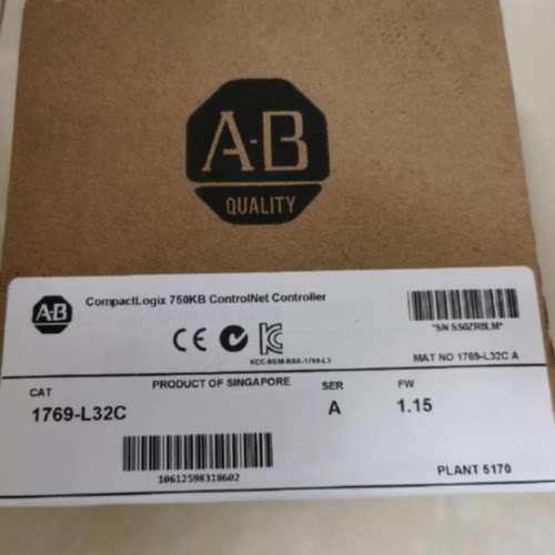 议价1769-L32C CompactLogix ControlNet AB处理器750KB内存 1769