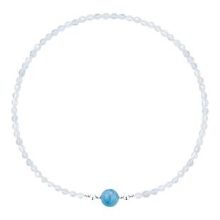 无用之用「何运晨同款」启程山海天然强蓝光月光石海蓝宝项链轻奢