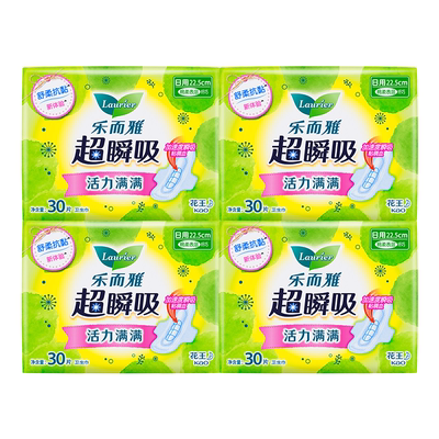 乐而雅超瞬吸棉柔纤巧日用卫生巾