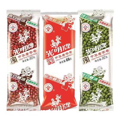 新鲜日期光明牌赤豆绿豆盐水棒冰上海老字号经典雪糕冷饮