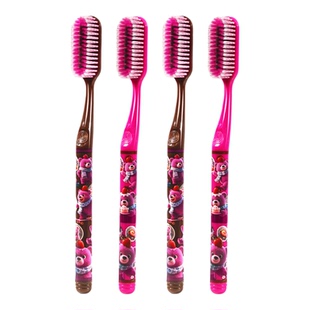 草莓熊百孔软毛牙刷加长细密刷头温和清洁齿缝污渍不伤牙龈礼盒装