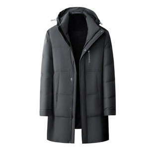 皮尔卡丹羽绒服男士2025新款高端冬季中长款加厚中老年爸爸装外套