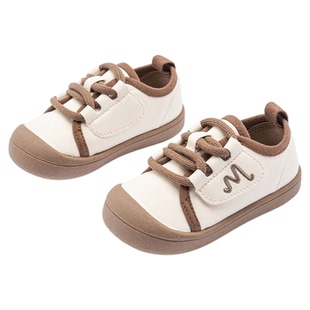 m1m2西班牙童鞋儿童帆布鞋宽头女童幼儿园室内鞋男童彩绳小盖布鞋