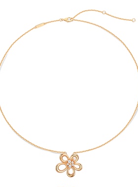 【鎏金花坞】高级山茶花百搭项链