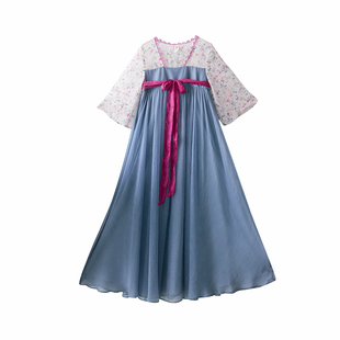 【幽香自来】唐制汉服改良版齐胸襦裙女夏气质长裙仙气雪纺连衣裙