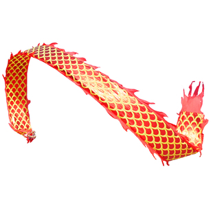 舞龙彩带健身新款广场舞手甩龙身中老年人耍龙头道具表演中国8米