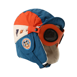 儿童飞行员雷锋帽子男女童小孩加绒保暖护耳帽冬户外防寒东北棉帽