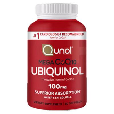 美国原装进口Qunol酋诺q10水脂全溶还原型辅酶Q10软胶囊心脑备孕