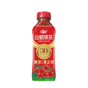华旗山楂果茶400ml*6瓶 26年1月生产 山楂果汁果肉饮料30年系列