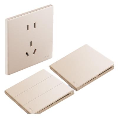 公牛官网旗舰g60金超薄开关插座面板16A空调墙壁一开五孔86型暗装