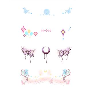 cos精灵耳朵道具闪粉妆容脸贴可爱腮红防水持久纹身贴纸便宜套餐