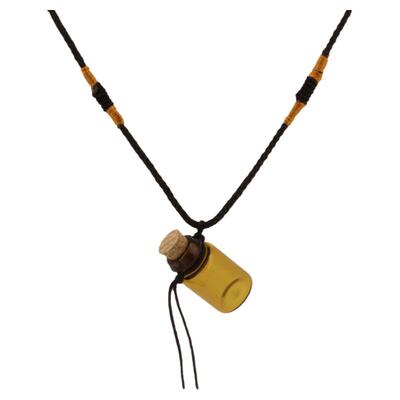 精油香水瓶项链纯色小巧玻璃