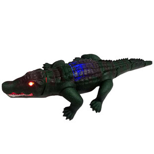 电动鳄鱼玩具会走路遥控超大爬行塑胶仿真动物男孩儿童大鳄鱼模型