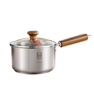 康巴赫奶锅无涂层316L不锈钢宝宝辅食锅婴儿煎煮一体小奶锅煮面锅