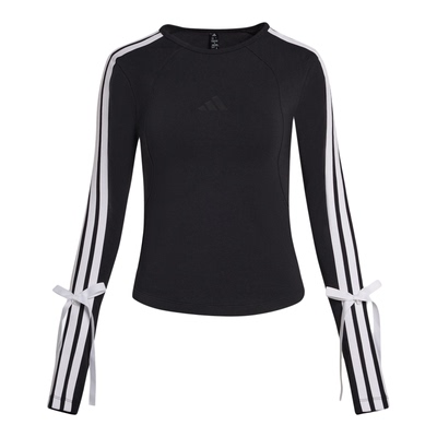 阿迪达斯女子运动T恤蝴蝶结长袖