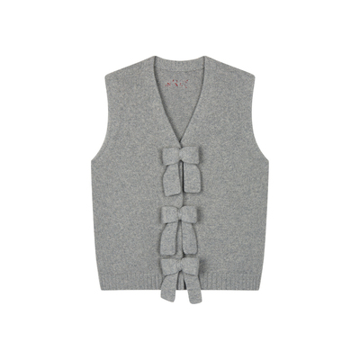 UOOYAA/乌丫蝴蝶结毛衫马甲