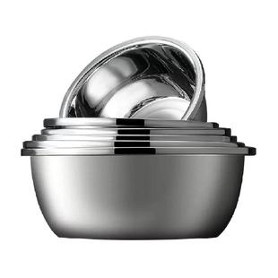 食品级304不锈钢盆家用加厚盆子厨房烘焙和面打蛋洗菜汤脸盆